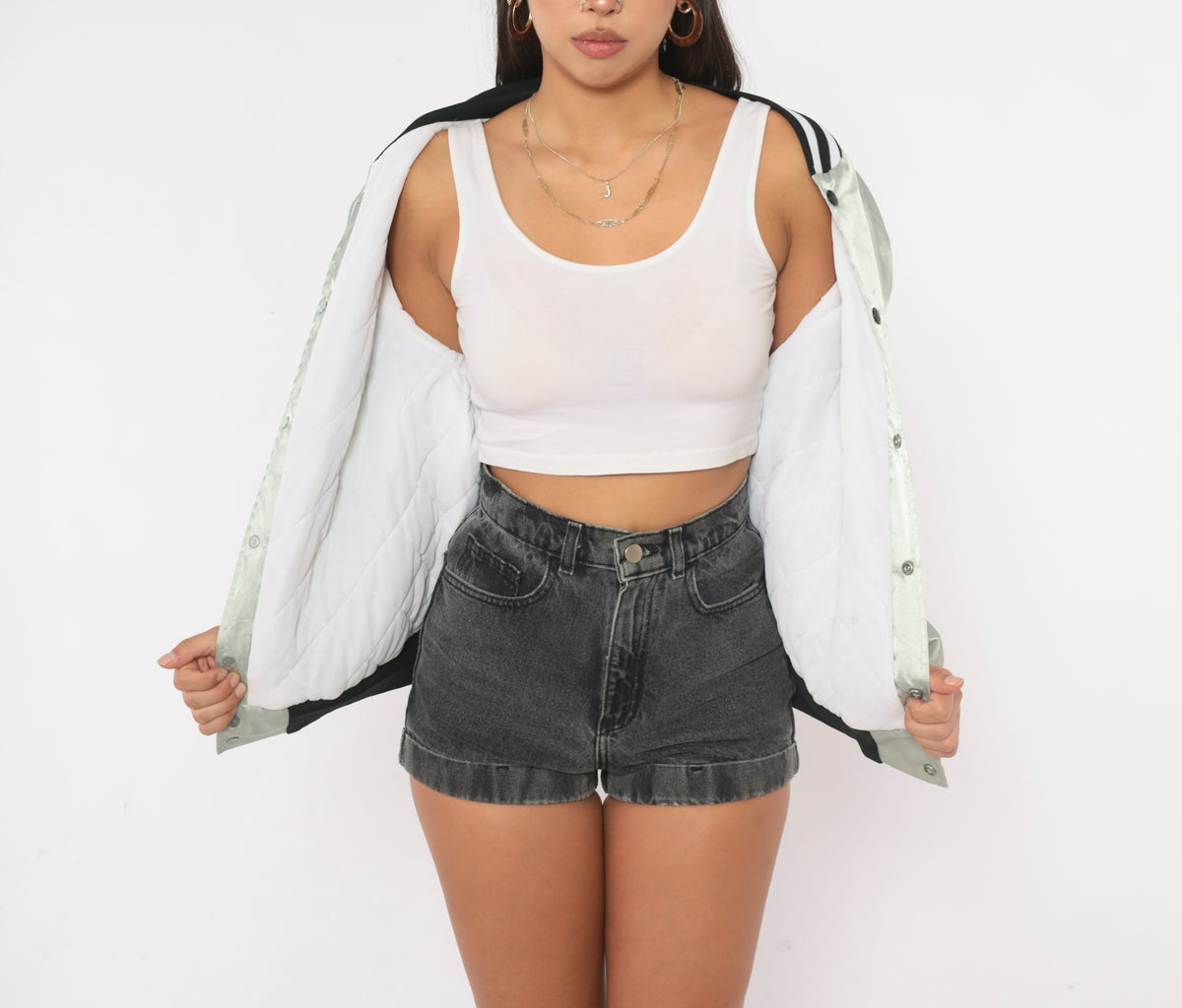 90s Coors Light Bomber Jacket Grey Satin King Louie Embroidered Medium M