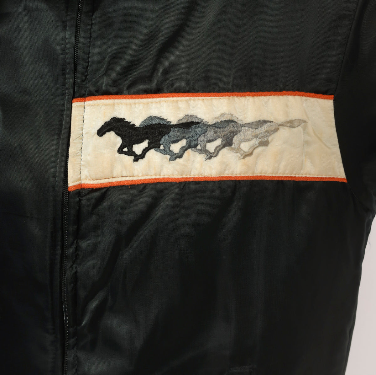80s Horizon Sportswear Ford Mustang Bomber Jacket Black Indy 500 Pace Car Small
