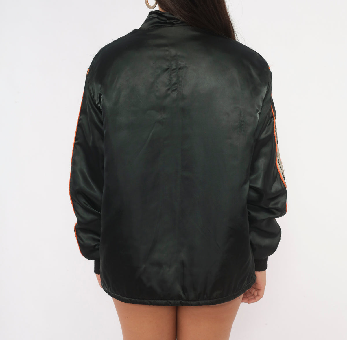 80s Horizon Sportswear Ford Mustang Bomber Jacket Black Indy 500 Pace Car Small