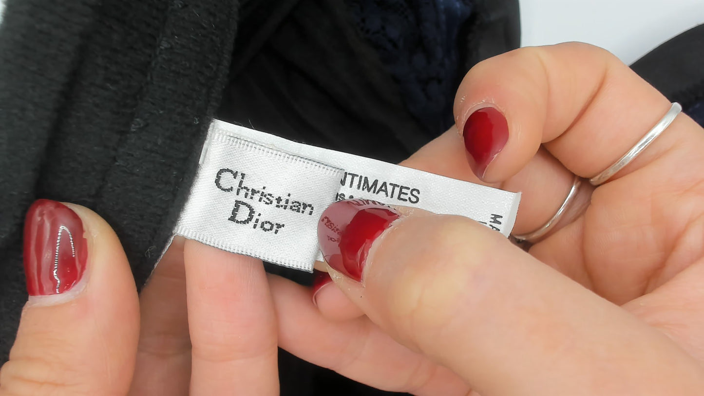 Christian Dior Black Bustier 90s Designer Corset Sweetheart Neckline Structured Boning Y2K Goth Lingerie Intimates Extra Small XS