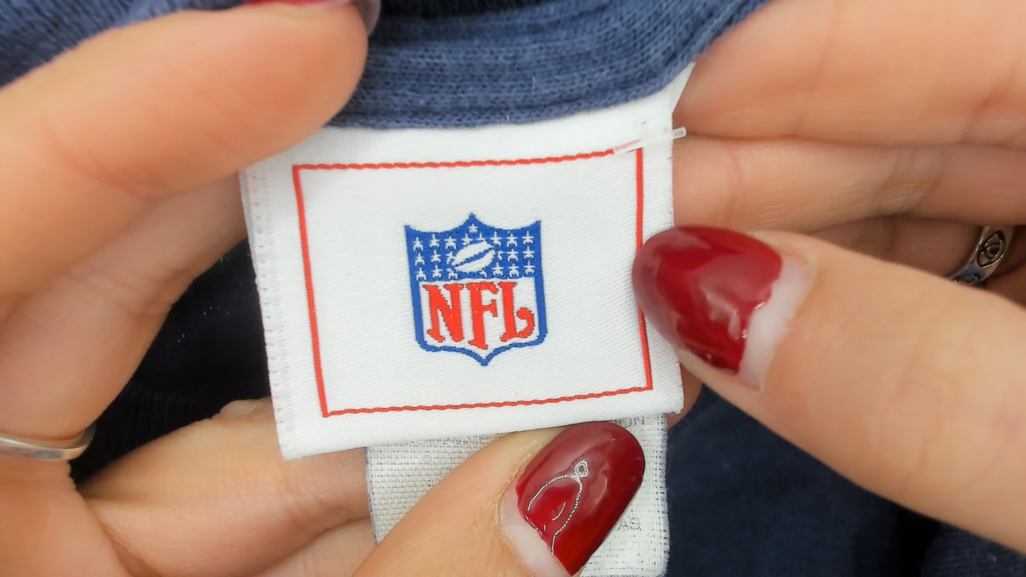 90s NFL Chargers Tshirt Vintage Football Helmet Graphic Navy Blue Faded Cotton Short Sleeve Sports Streetwear Team Logo Extra Large XL