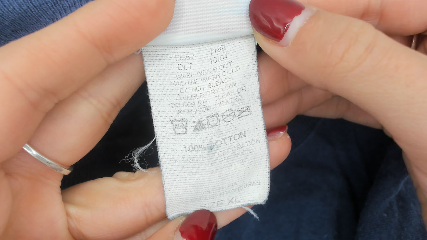 90s NFL Chargers Tshirt Vintage Football Helmet Graphic Navy Blue Faded Cotton Short Sleeve Sports Streetwear Team Logo Extra Large XL