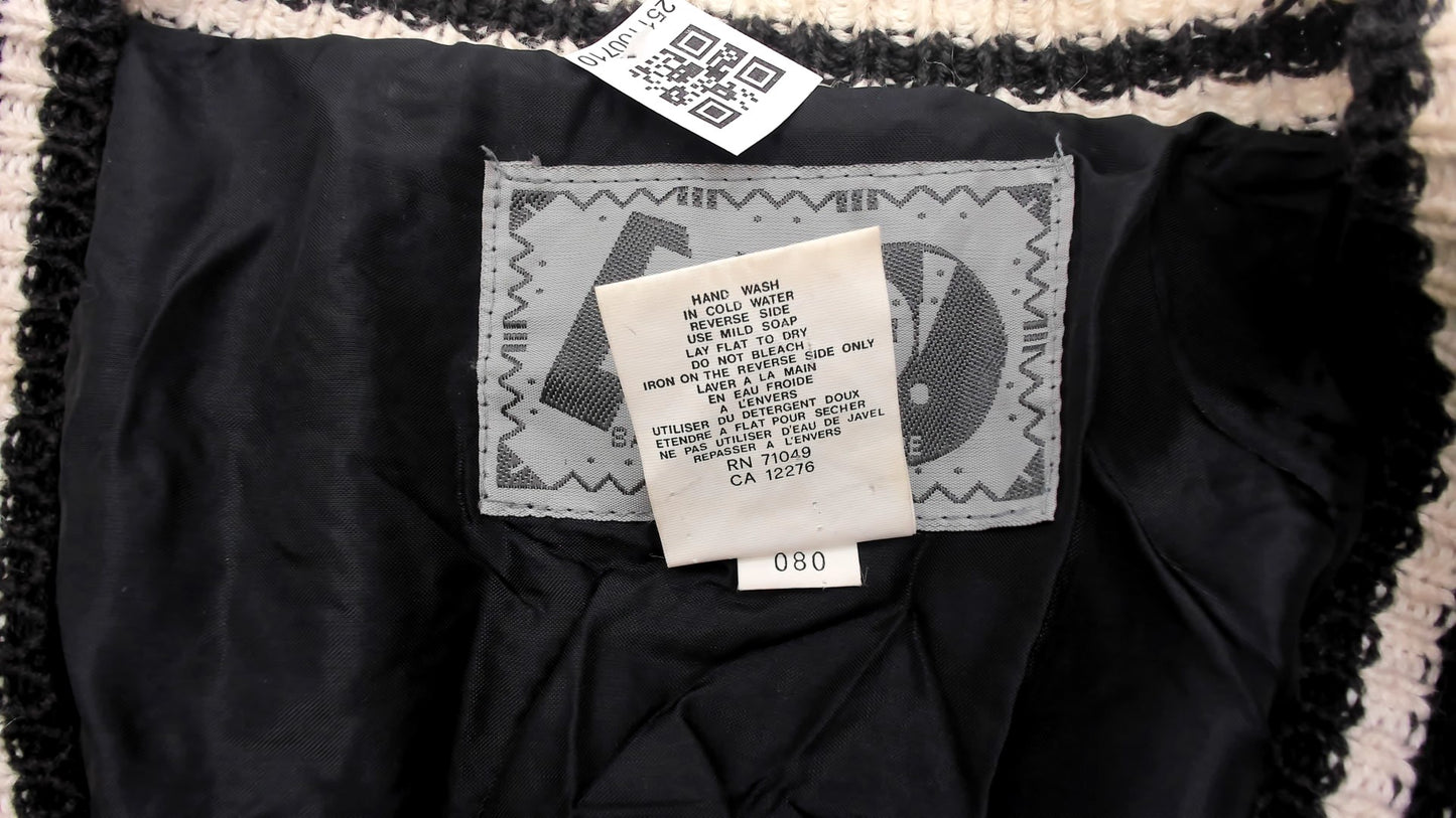 90s Untouchables Cardigan Black White Checkered Argyle Pattern Graphic Cotton Vintage Streetwear Dance Music Extra Large XL