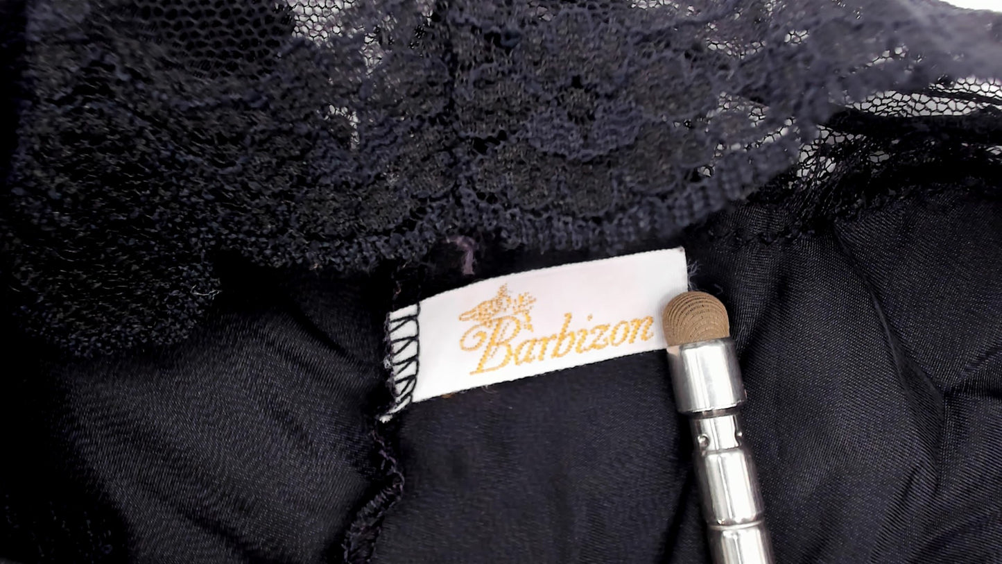 Black Lace Teddy 80s Romper Barbizon Lingerie Shorts Camisole Coquette Plunge Vintage Sleepwear Boudoir Pin Up One Piece Loungewear Medium M