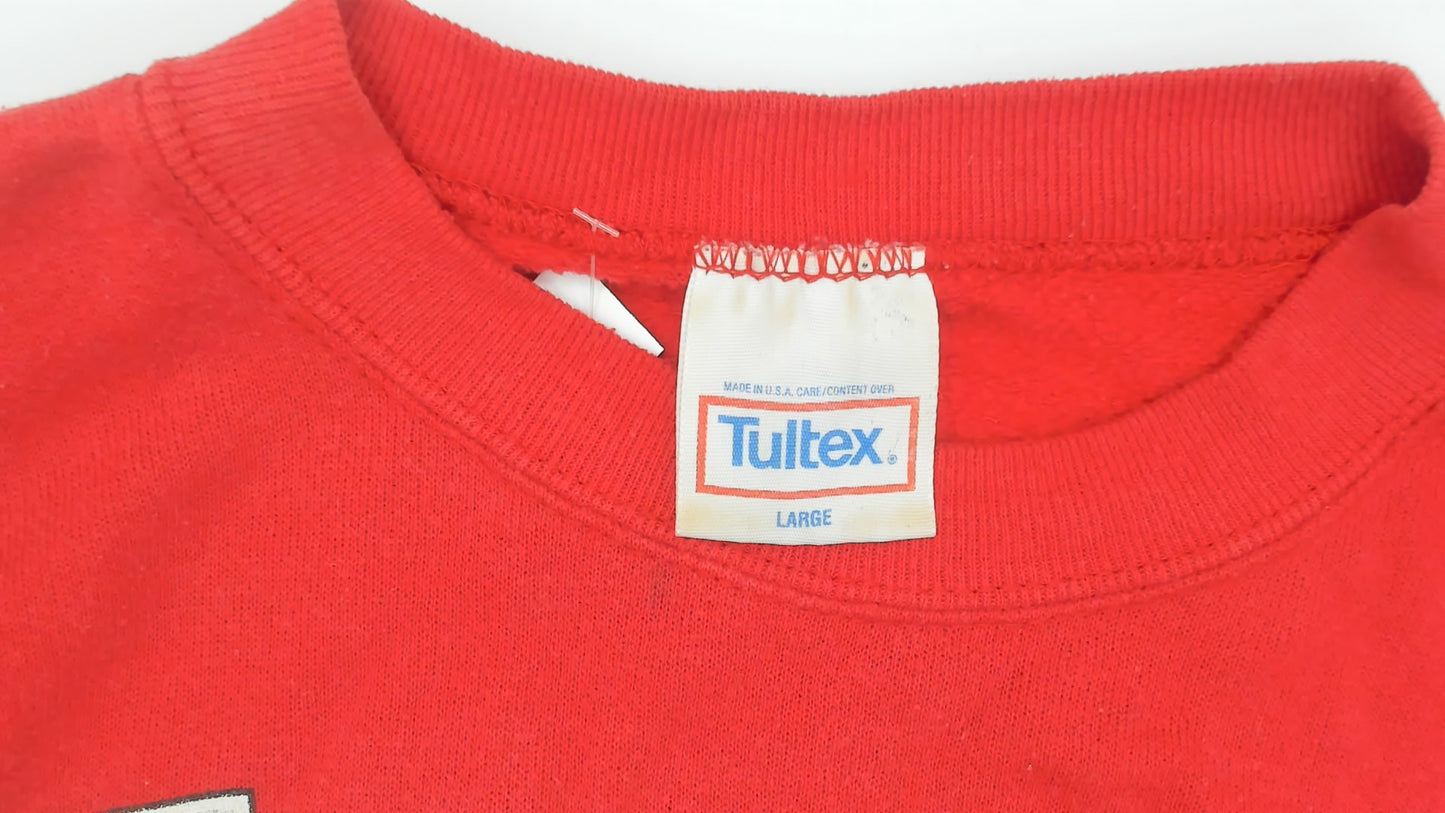 UNLV Rebels T-Shirt 90s Red College University Graphic Top Crew Neck Cut Off Athletic Sports Team Vintage Cropped Las Vegas Large L