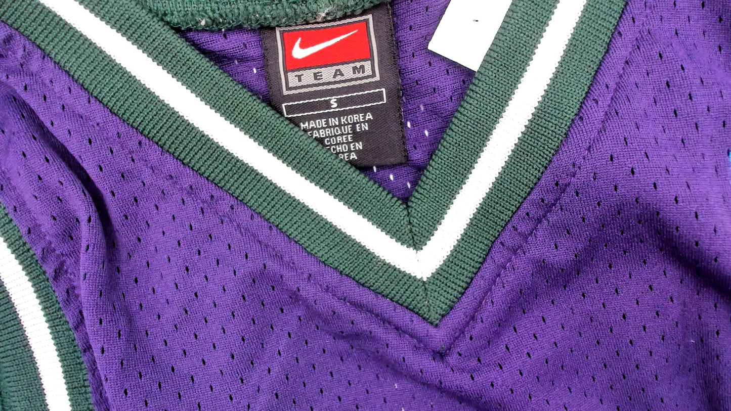 Milwaukee Bucks Jersey Nike Purple Green Basketball NBA Y2K Vintage Number 11 Ford Mesh Athletic Streetwear Top Womens Extra Small XS