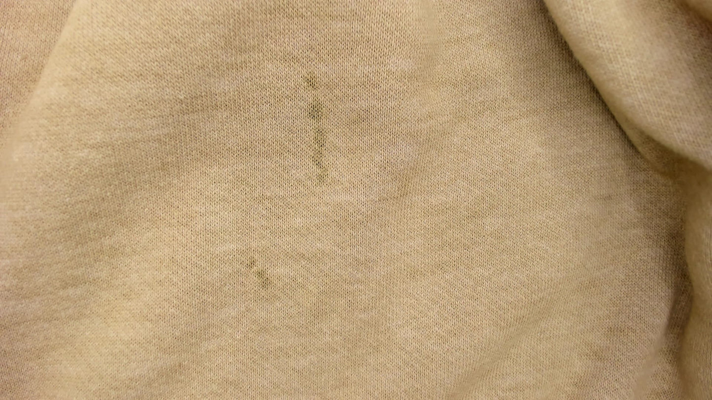 Michigan Wolverines Sweatshirt 90s College University Athletic Crewneck Beige Tan Sand Faded Graphic Cotton Vintage Pullover Extra Large XL