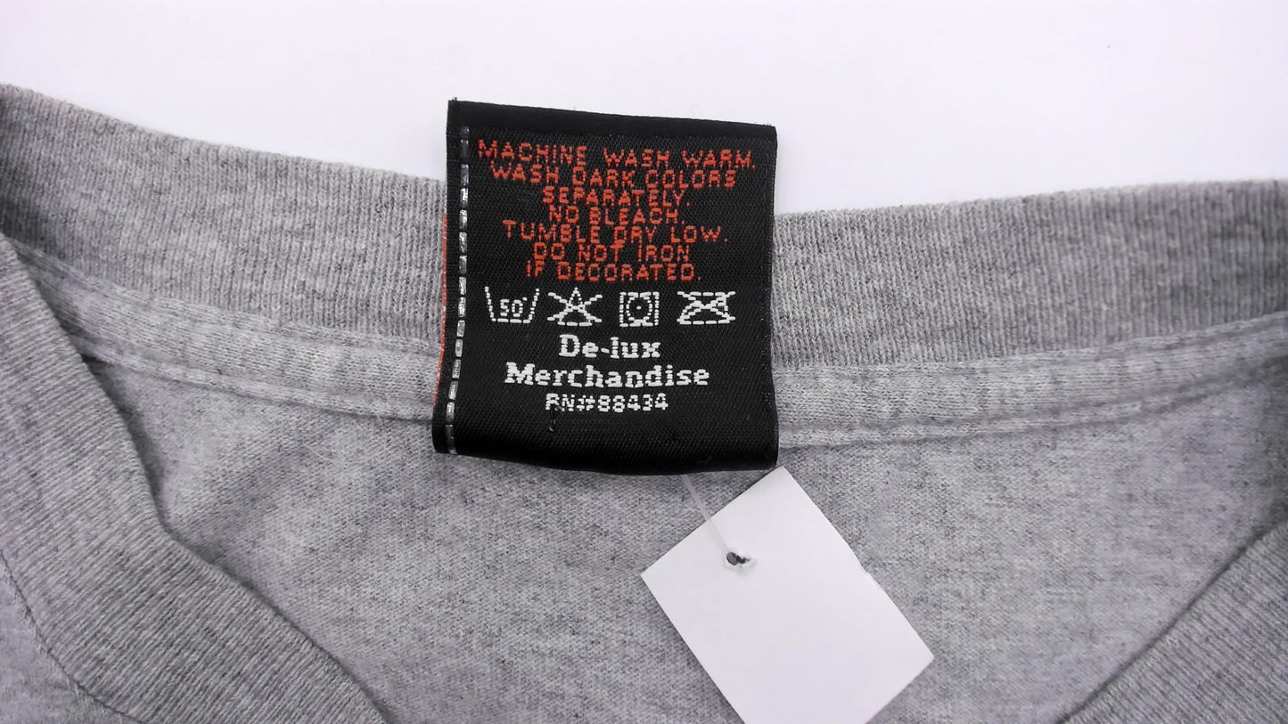 Harley Davidson Flames Sleeveless Tee 2004 Grey Motorcycle Biker Cut Off Tank Gray Cotton Distressed Grunge Muscle Shirt Vintage Large L