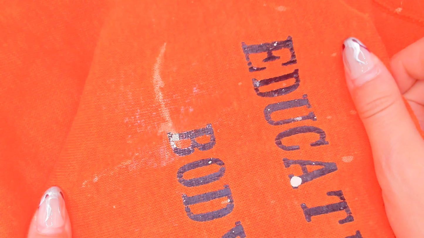 BellSouth Adopt A Student Program 90s Sweatshirt Orange Raglan Sleeve Pullover Vintage Collegiate Athletic Streetwear Unisex Extra Large XL