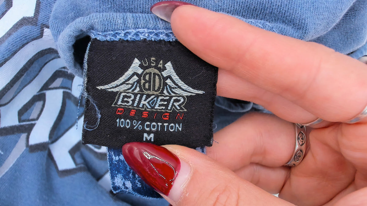 2008 Harley Milwaukee Skull Cross Tank Top Blue Steel Sleeveless Biker Graphic Tee Cotton Gothic Motorcycle Anniversary Crew Neck Slate Unisex Vintage Medium M