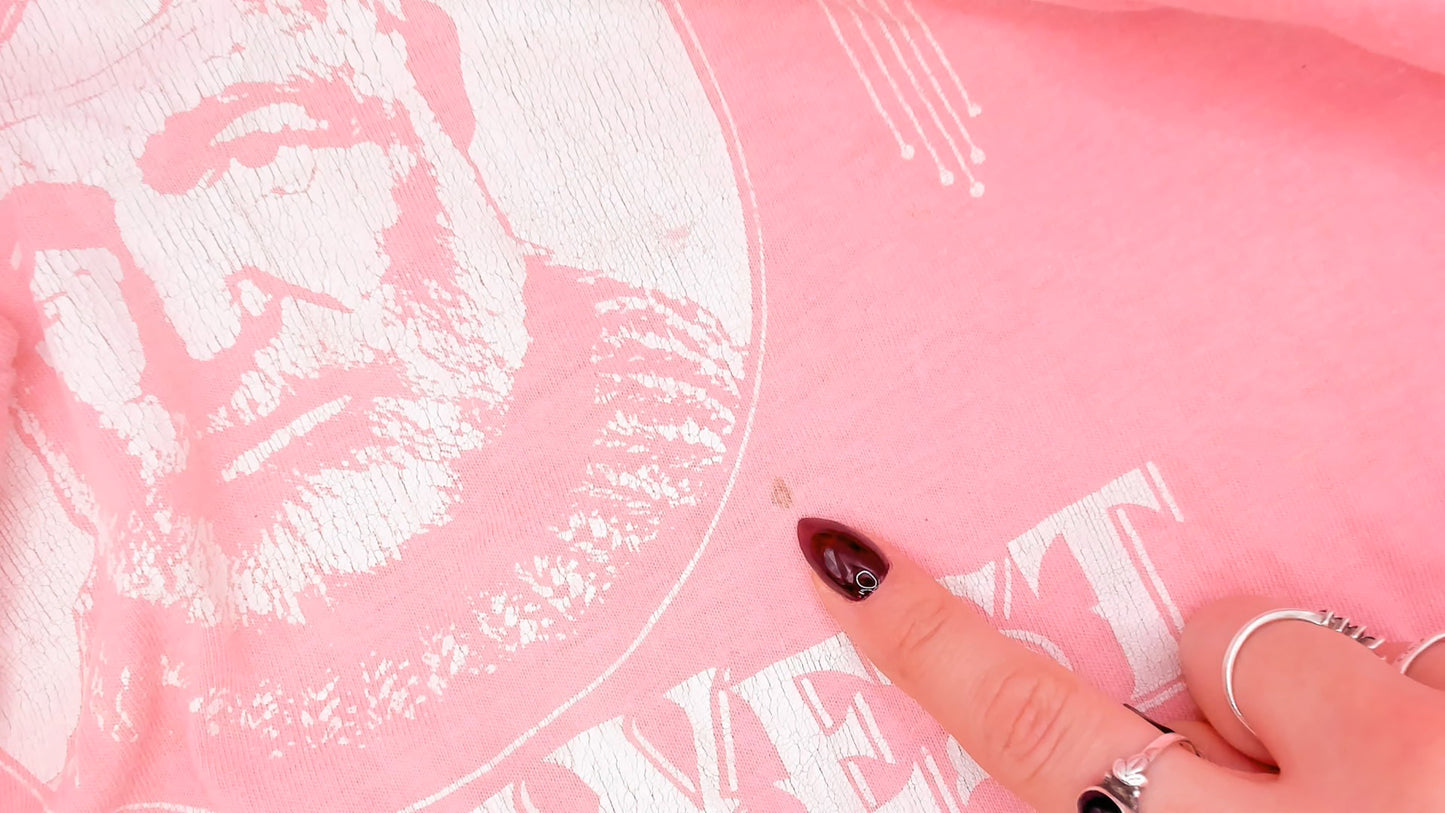 90s Sloppy Joe's Key West Earnest Hemingway Bar Pink Cotton Graphic Tee Boxy Crew Neck Extra Large