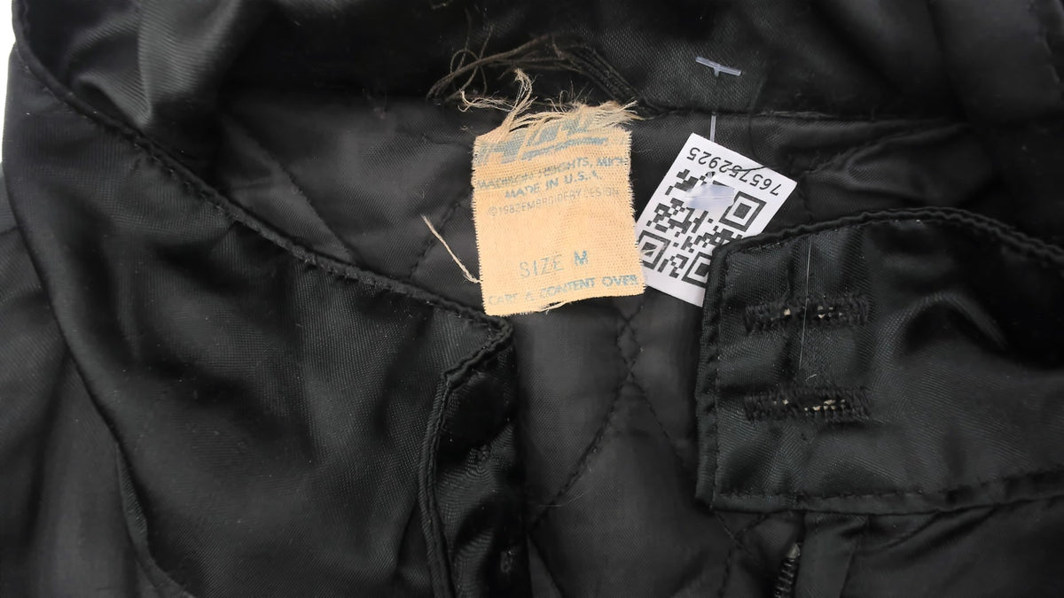 80s Horizon Sportswear Ford Mustang Bomber Jacket Black Indy 500 Pace Car Small