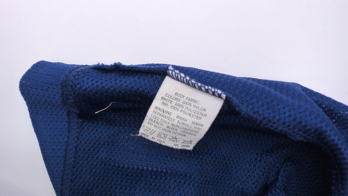 Champion Warriors Jersey 90s NBA Basketball Tank Top Cobalt Blue Yellow Mesh Number 32 Smith Golden State Sleeveless Scoop Neck Womens Unisex Sports Vintage Small S