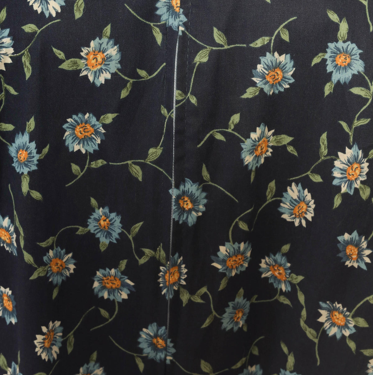 90s Just for Women Navy Floral Daisy Shift Dress Knee Length Large L