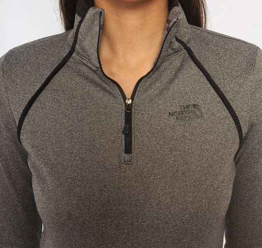 The North Face Half Zip Pullover Grey Charcoal Raglan Y2K Extra Small XS