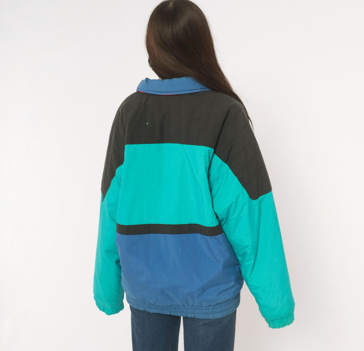 90s Tyrolia Teal Color Block Ski Jacket Small S