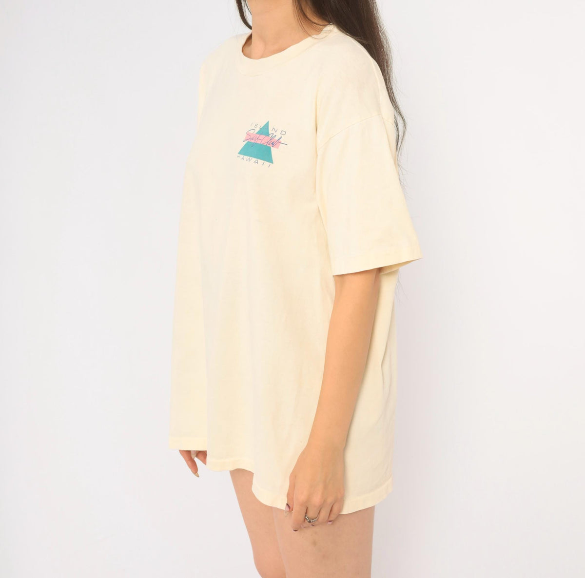 90s Super Cru Island Surf Club Hawaii Graphic Tee Cream Cotton Extra Large