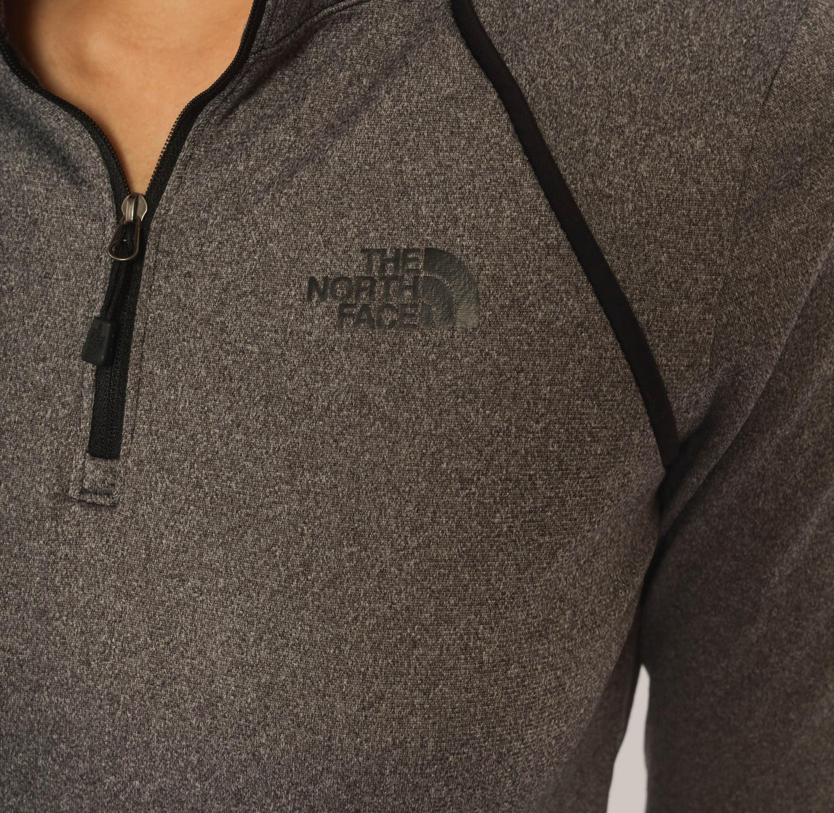 The North Face Half Zip Pullover Grey Charcoal Raglan Y2K Extra Small XS