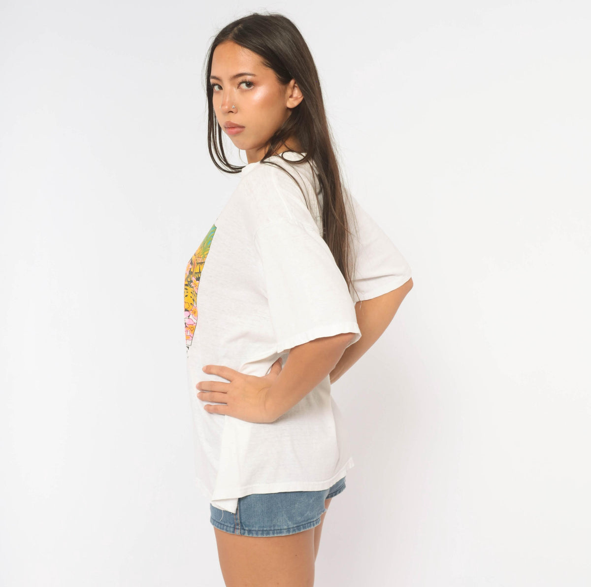 90s Caribbean St Thomas Souvenir Tee White Cotton Parrot Graphic Extra Large