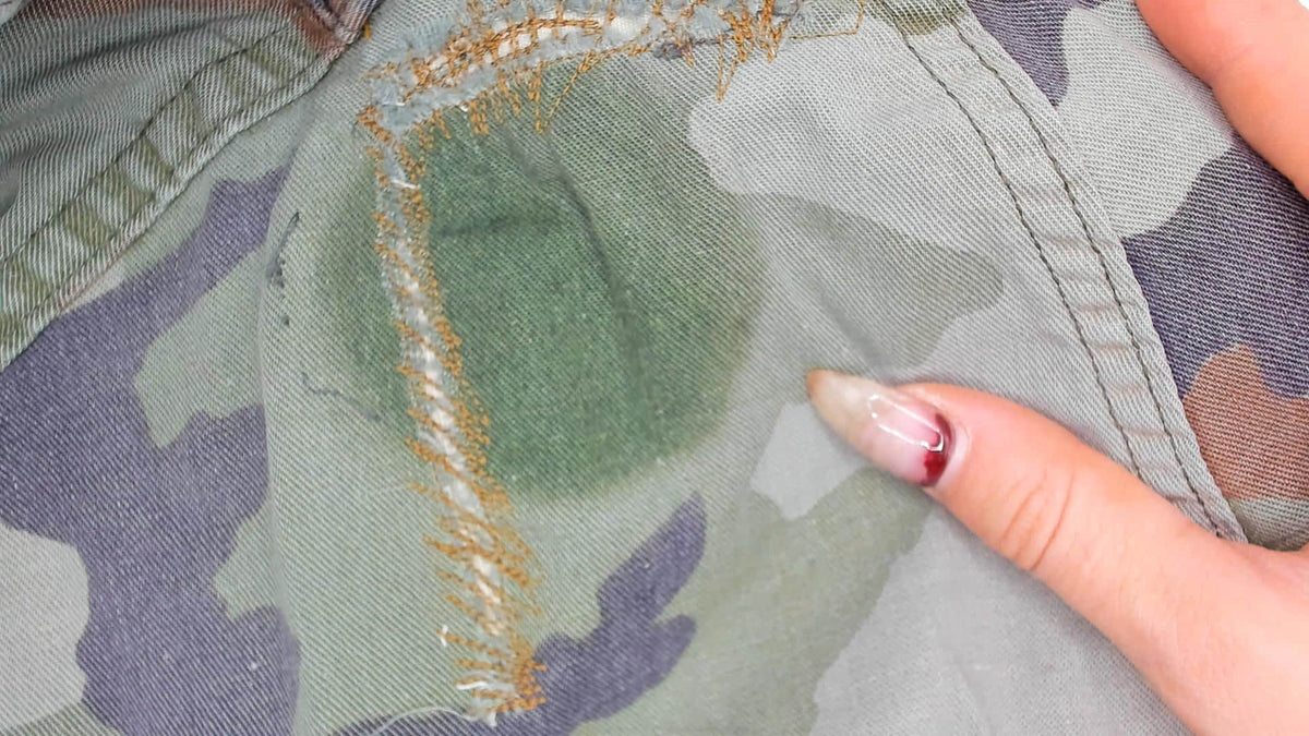 90s US Army Camouflage Field Shirt Olive Green Brown Cotton Button Front Medium