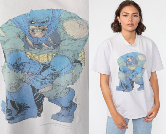 1986 Batman Shirt Frank Miller DC Comics Tshirt Lynn Varley Superhero T Shirt Graphic Tshirt Retro Tee 90s T Shirt Medium Large